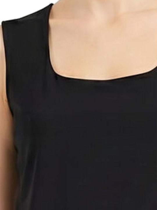 Women's Sleeveless Black Blouse