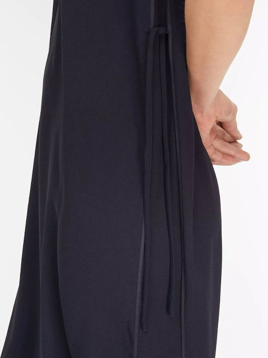 Sommer Midi Damenkleid Marineblau