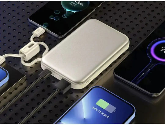 Verk Group 06393 Power Bank 10000mAh 22.5W with USB-A Port and USB-C Port Quick Charge 3.0 Gold