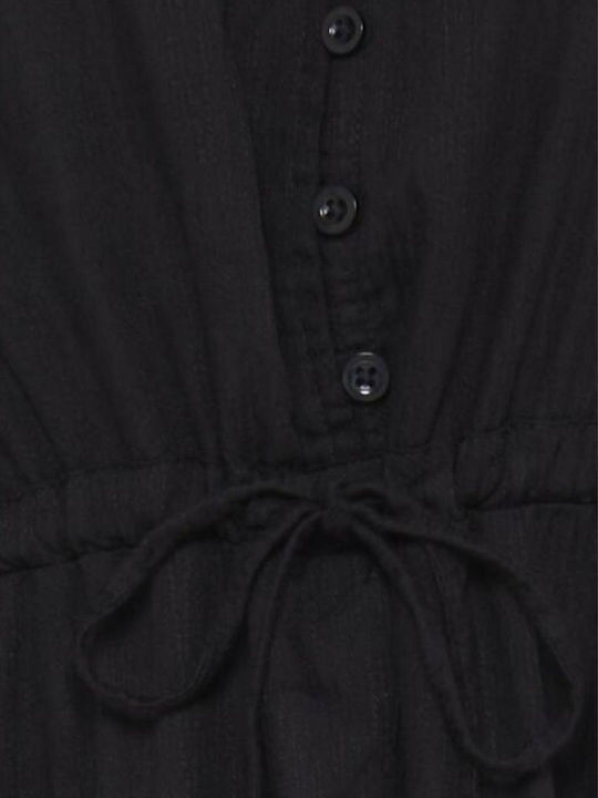 Rochie De Vară Pentru Femei Midi Neagră