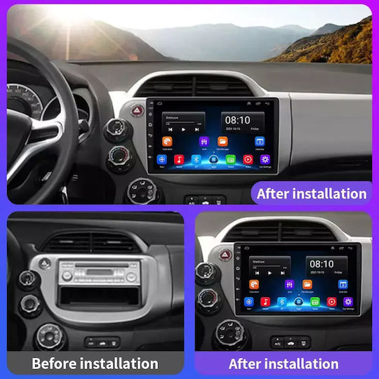 Автомобилна Аудио Система за Honda Jazz 2008-2012 (Bluetooth/USB/WiFi/GPS/Apple CarPlay/Android Auto) с Touch Screen 9"