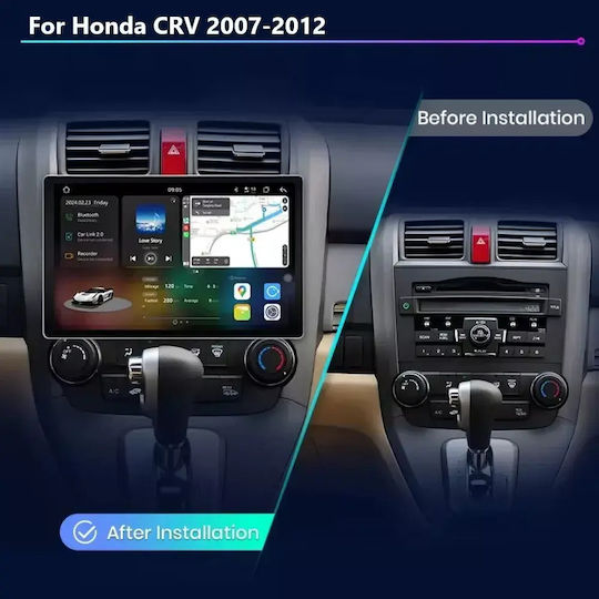 Auto-Audiosysteme für Honda CR-V 2007-2012 mit Touchscreen 9 Zoll Bluetooth USB Wi-Fi GPS Apple CarPlay Android Auto