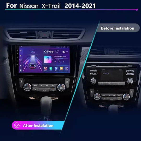 Автомобилна Аудио Система за Nissan Qashqai 2014-2020 (Bluetooth/USB/WiFi/GPS/Apple CarPlay/Android Auto) с 10" Тъчскрийн