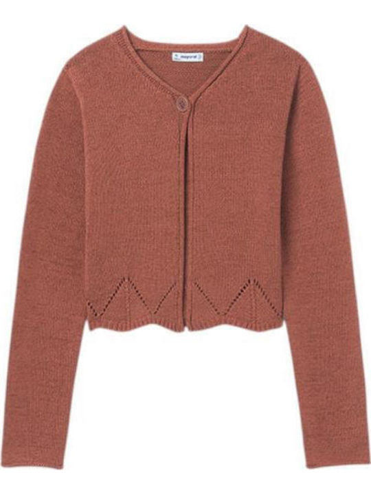 Kinderstrickjacke Gestrickt Terracotta