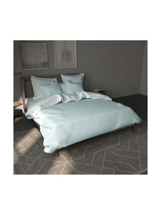 Charalambidis Textiles Salonica Pillowcase Set Light Blue 52x72cm