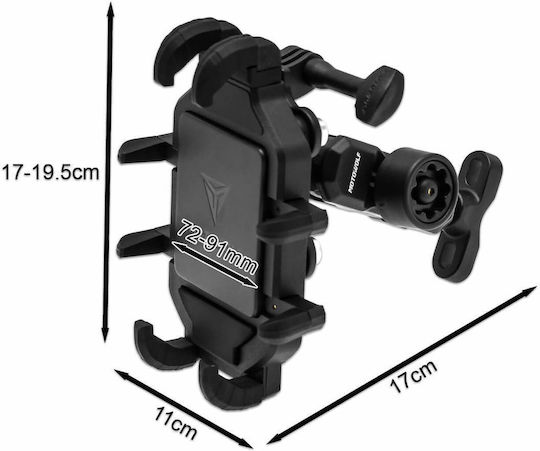 Motowolf Motorcycle Phone Mount with Adjustable Arm for Handlebar