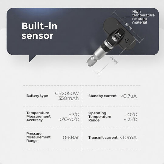 Car Tire Pressure Monitoring System Carmedia Tpms 02