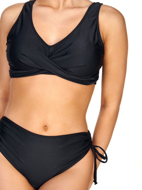 Set Bikini Ψηλόμεσο Μαύρο