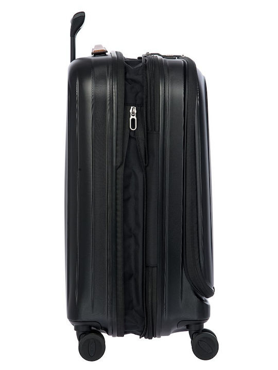 Bric's Milano Cabin Travel Suitcase Black with 4 Wheels Height 55cm