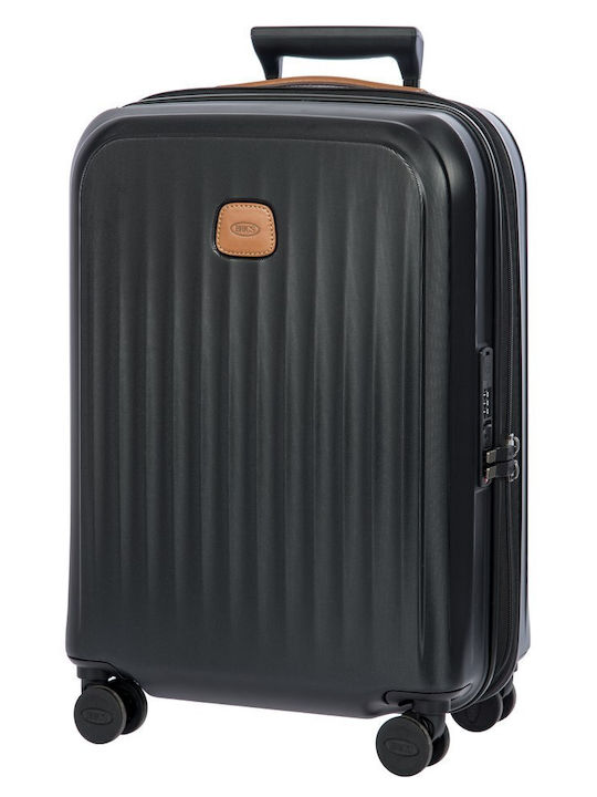 Bric's Milano Cabin Travel Suitcase Black with 4 Wheels Height 55cm