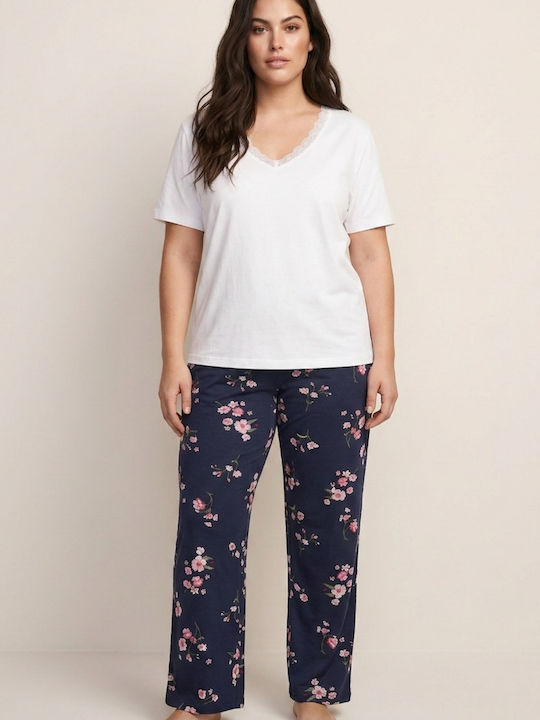 Siyah Inci Summer Women's Pyjama Set Blue