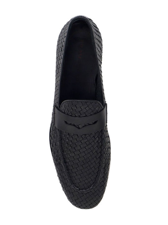 Δερμάτινα Ανδρικά Loafers σε Μαύρο Χρώμα