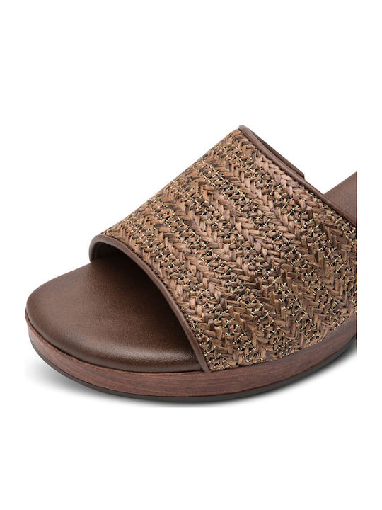 Mules with Heel in Brown Colour