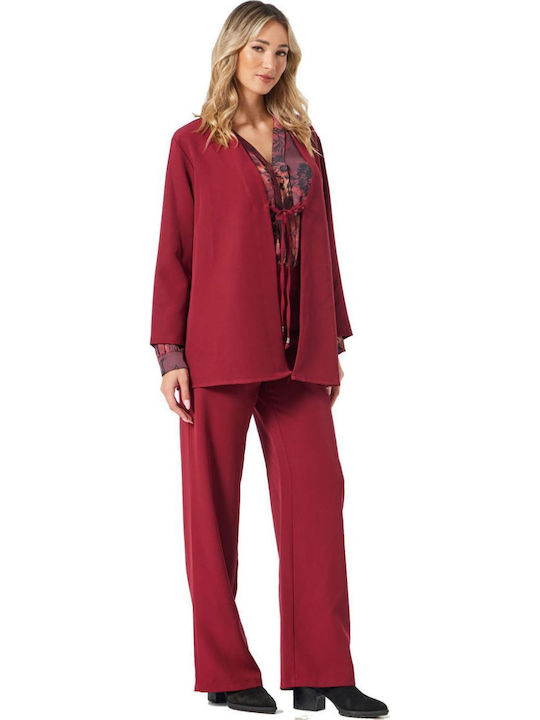 Cardigan Pentru Femei Bordeaux