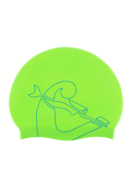 Cressi Ricky Jr Swim Cap Lime Blue Ncc