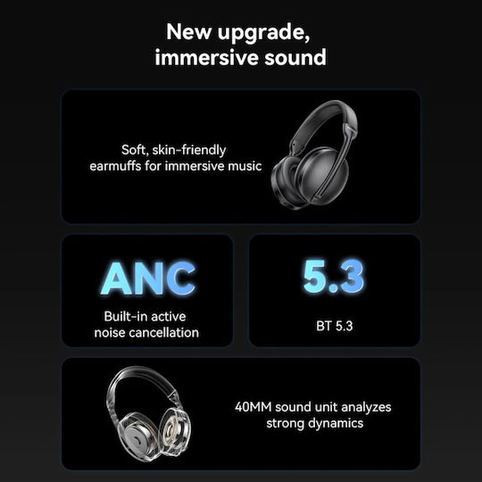 Yesido Căști Over Ear Wireless / Cu Fir cu 8 Ore Autonomie Negre