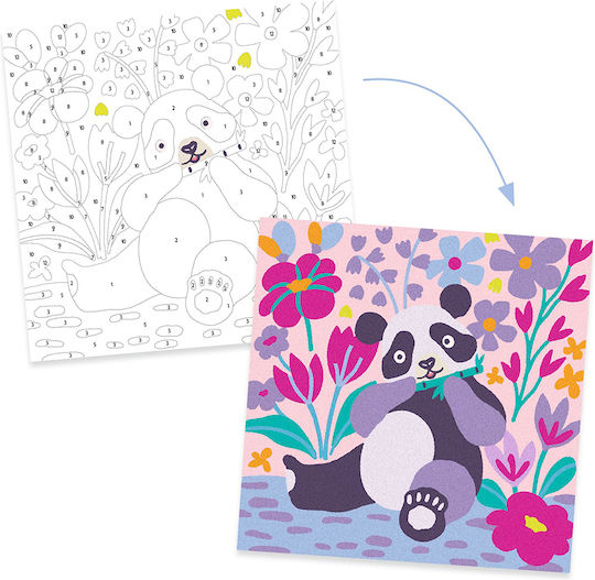 Djeco Painting Color Sand Animals Panda For Children 5+ Years