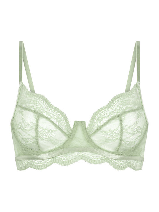 Isabelle Green Bra without Padding with Underwire