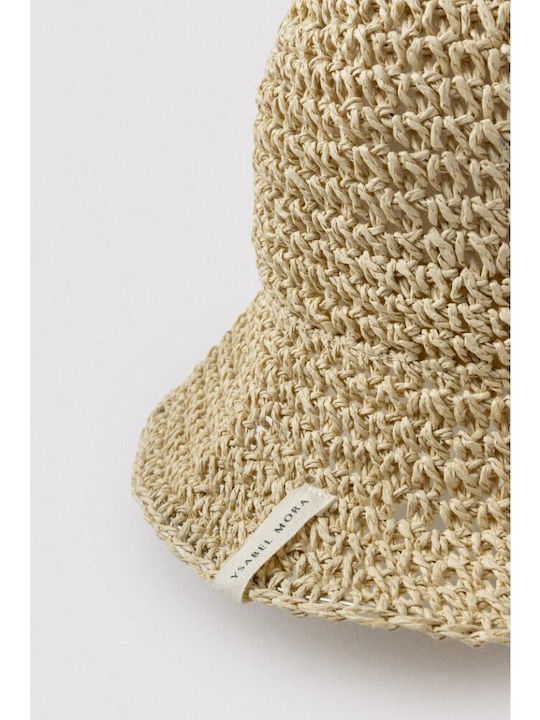 Ysabel Mora Women's Wicker Hat Beige