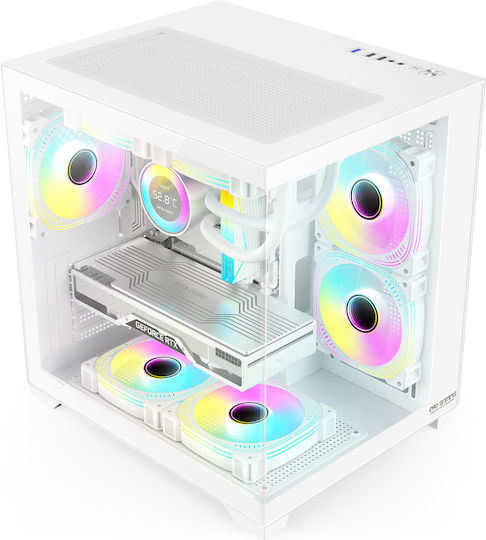 ProGaming Ambra Gaming Desktop PC (Ryzen 7-5800X/32GB DDR4/1TB SSD/GeForce RTX 5060/W11 Home) White Glacier