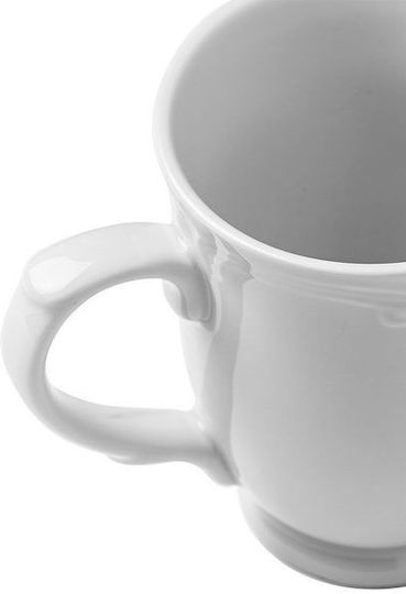 Estia Κούπα Athénée Πορσελάνινη 340ml Ανάγλυφη Λευκή 07-13523