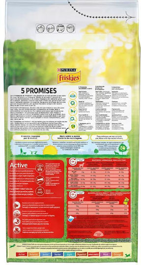 Friskies 4kg Dry Food for Adult Dogs with Beef