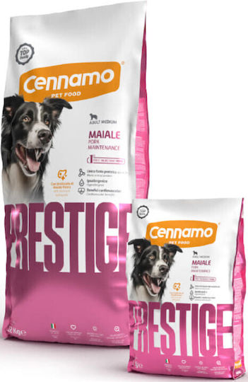 Cennamo Prestige Dog Adult Medium Pork Dry Dog Food Packaging 12kg