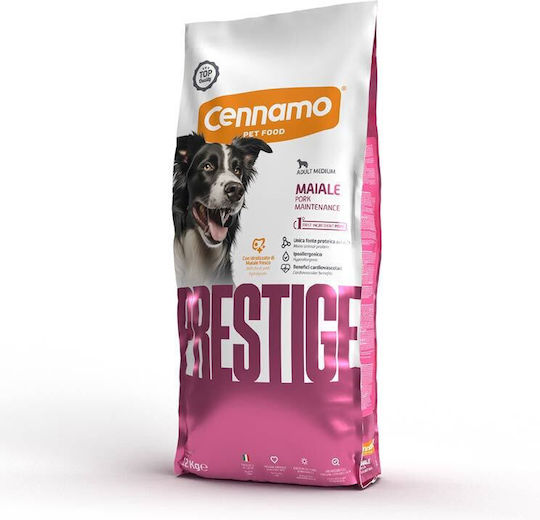Cennamo Prestige Dog Adult Medium Pork Dry Dog Food Packaging 12kg