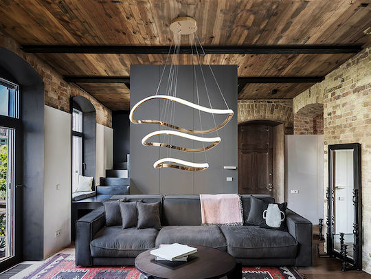Naos Deckenleuchte Rose Gold LED 80x80cm