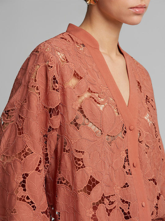 Long Sleeve Women's Shirt Terracotta