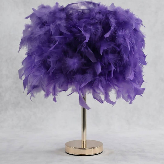 Led7 Mini Feather Decorative Lamp with Socket for Bulb E27 Purple