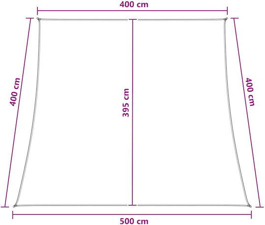 vidaXL Rechteckiges Sonnensegel Gelbe 4x5m