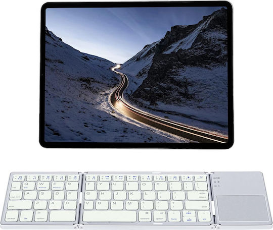 DB-0023 Wireless Bluetooth Keyboard with Touchpad English US Silver