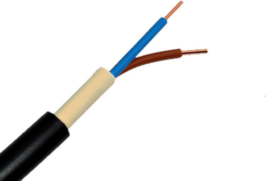 Power Cord with Cable Properties 2x1.5mm² in Black Colour 2m