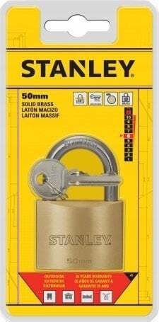 Stanley Ορειχάλκινο Λουκέτο Πέταλο με Κλειδί 50mm