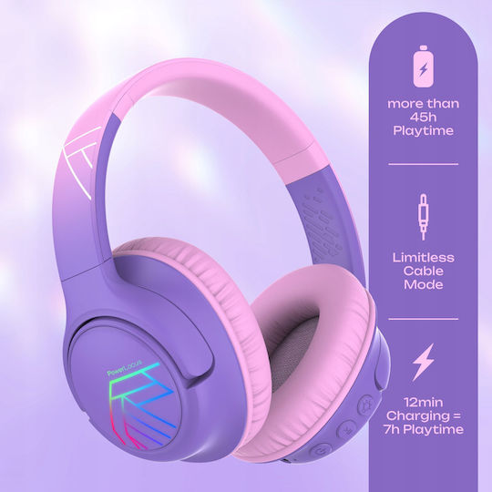 PowerLocus Bobo Căști Audio Wireless Bluetooth de Copii Over Ear Mov