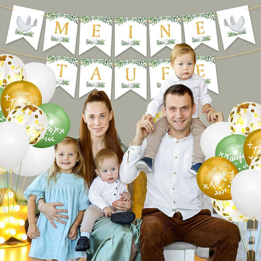 Zusammensetzung mit 24 Luftballons Zahlen Weiße