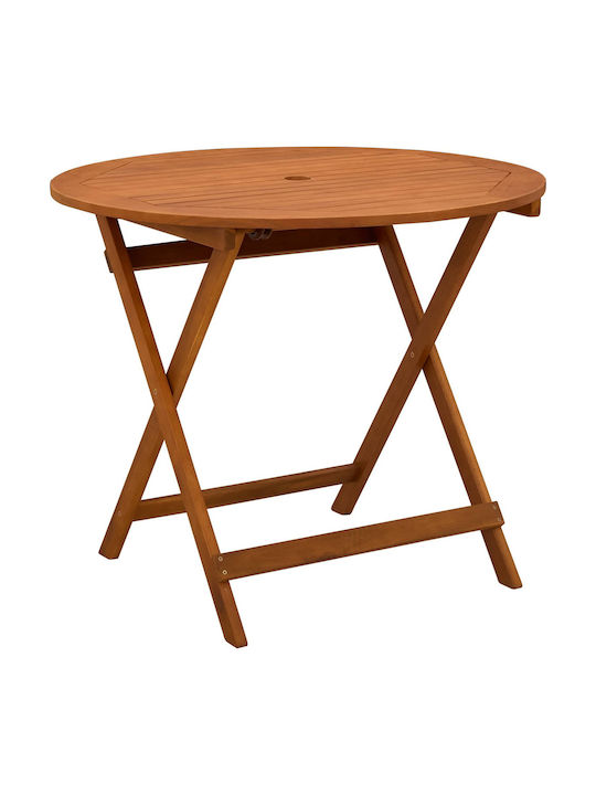 Holztisch Für Kleine Außenbereiche Zusammenklappbar Braune 90x90x75cm