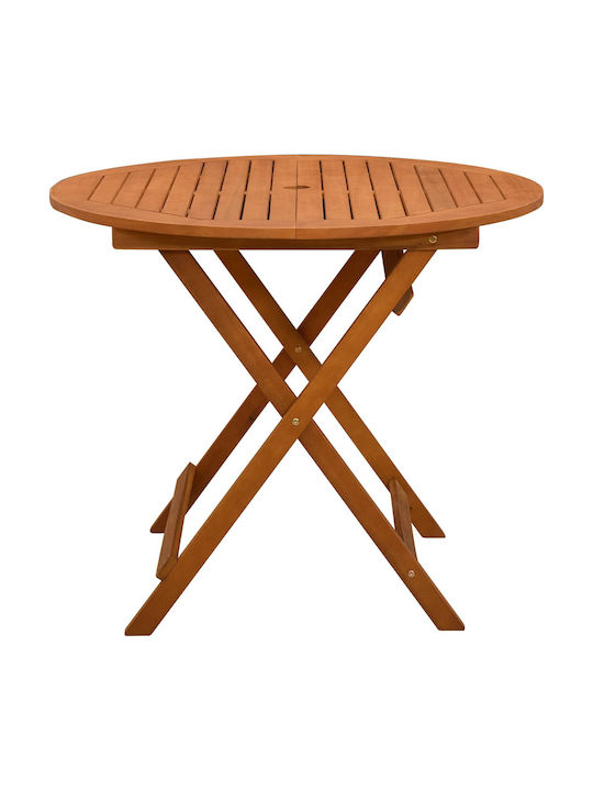 Holztisch Für Kleine Außenbereiche Zusammenklappbar Braune 90x90x75cm