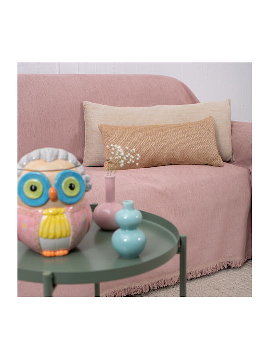 Naf Naf Highline Armchair Throw Chenille 180x180cm Powder