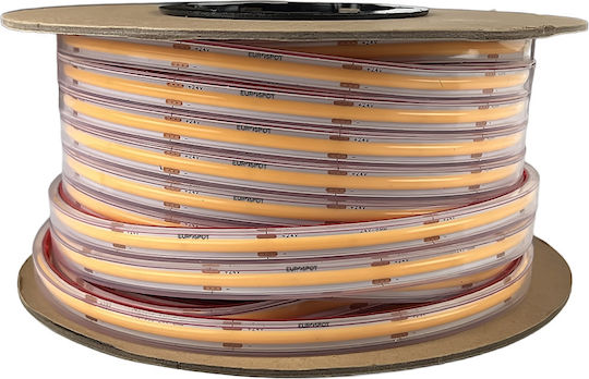 Eurospot Waterproof LED Strip 24V Natural White Light 3m COB Type