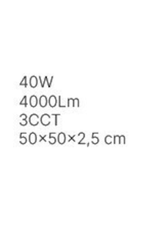 Inlight Deckenleuchte montieren 50cm Silber mit integrierter LED 42045-Silber