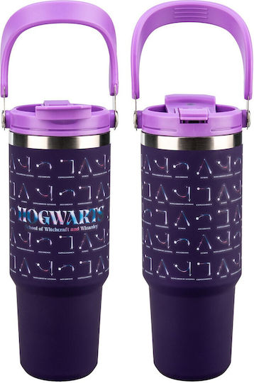 Stainless Steel Thermos Bottle 900ml Hogwarts Spells with Handle