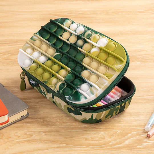 Zipit Zip & Pop Storage Box Zipper Pencil Case Green