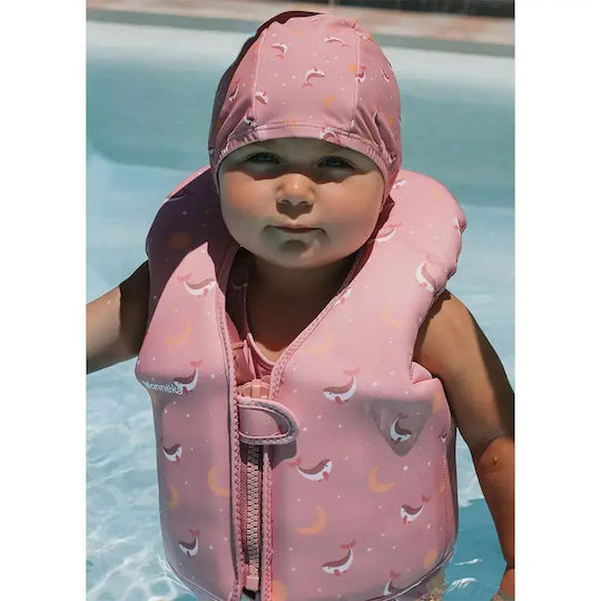Whale Pink Protection Vest 1-2 Years Monnëka