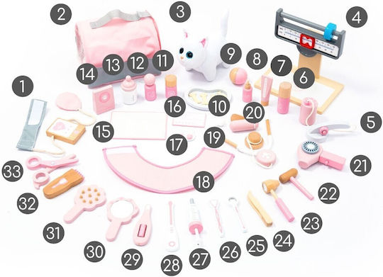 UMU Toys Kinder Medizinisches Hölzernes Set für 3+ Jahre