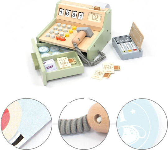 UMU Toys Children's Cash Register made of Wood 35pcs