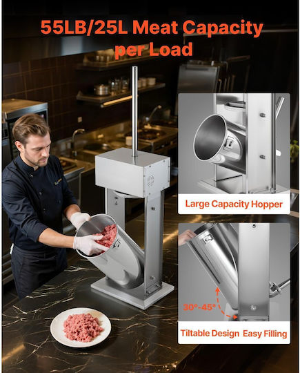 Vevor Sausage Filler with Pedal 25l