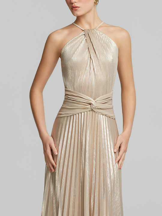 Maxi Damenkleid für Hochzeit - Taufe Gold