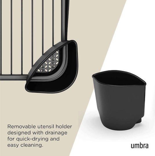 Umbra Sinkin Сушилник За Мивка От Метал Черен 37x27x14см